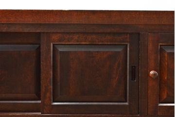 中古　松本民芸家具　脚(台輪)を付けてリメイク!シックで上品な佇まいのリビングボード(テレビ台、ローボード、テレビボード)(R-057828)