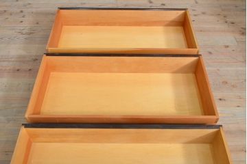 中古　松本民芸家具　天板リメイク　和・洋問わずに取り入れやすいシンプルなローチェスト(ローボード、テレビ台、衣装箪笥、整理箪笥、引き出し)(R-057830)
