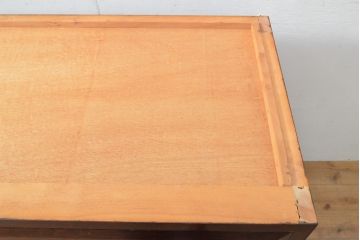 中古　松本民芸家具　天板リメイク　和・洋問わずに取り入れやすいシンプルなローチェスト(ローボード、テレビ台、衣装箪笥、整理箪笥、引き出し)(R-057830)