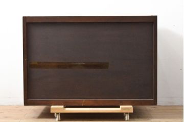 中古　松本民芸家具　天板リメイク　和・洋問わずに取り入れやすいシンプルなローチェスト(ローボード、テレビ台、衣装箪笥、整理箪笥、引き出し)(R-057830)