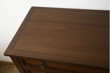中古　美品　DREXEL HERITAGE(ドレクセルヘリテイジ)　Triune(トライユン)　気品溢れるエレガントなマホガニー材製チェスト(引き出し)(R-057836)