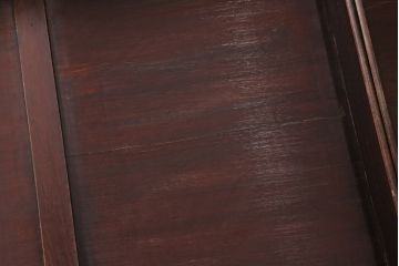 中国アンティーク　最高級!　鉄刀木(タガヤサン)　天板大理石　アジアンテイストな組み立て式両袖机(ニーホールデスク、ワークデスク、在宅用、在宅用ワークデスク)(R-057848)