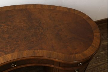 中古　美品　DREXEL HERITAGE(ドレクセルヘリテイジ)　Cameo Classics(キャメオクラシックス)　高級感溢れるキドニーデスク(定価約170万円)(両袖デスク、机、在宅ワーク、在宅用ワークデスク、カウンターテーブル)(R-057850)