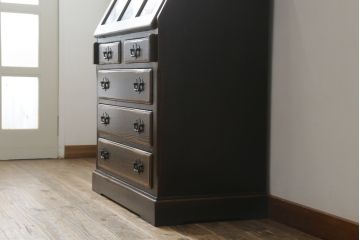 中古　飛騨産業　キツツキ　プロヴィンシャルシリーズ　上品なデザインと堅牢なつくりが魅力のライティングビューロー(定価約54万円)(ワークデスク、机、簿記机、在宅ワーク、在宅用チェスト)(R-057860)