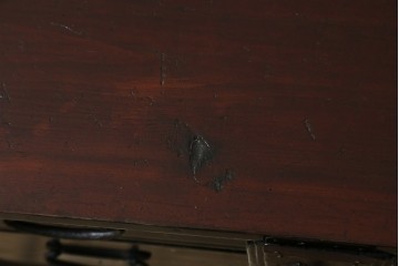 和製アンティーク　黒漆塗りと趣ある金具が魅力的な庄内小箪笥　(R-057862)
