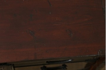 和製アンティーク　黒漆塗りと趣ある金具が魅力的な庄内小箪笥　(R-057862)