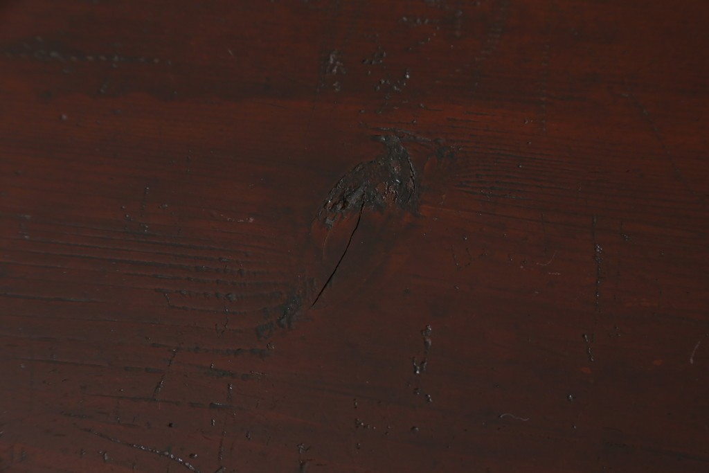 和製アンティーク　黒漆塗りと趣ある金具が魅力的な庄内小箪笥　(R-057862)