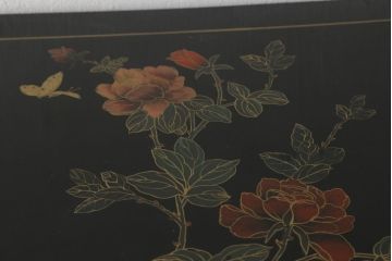 アジアビンテージ　中国デザイン　豪華な石細工が目を引く、まるで美術品のようなキャビネット(戸棚、収納棚、ヴィンテージ)(R-057869)