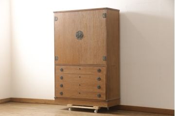 中古　屋久杉　品のある佇まいが上質な和の空間にピッタリな着物箪笥(和たんす、衣装タンス、衣装盆、引き出し)(R-057877)