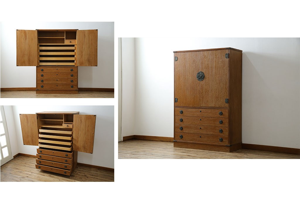 中古　屋久杉　品のある佇まいが上質な和の空間にピッタリな着物箪笥　(R-057877)