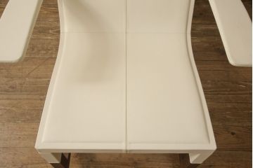 中古　美品　激レア!　本革　Poltrona Frau(ポルトローナフラウ)　ドンドゥー(Don’do)　スタイリッシュなレザーロッキングチェア(定価約95万円)(アームチェア)(R-057878)
