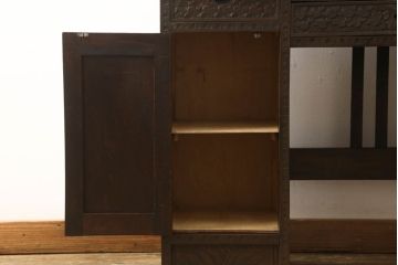 和製ビンテージ　軽井沢彫り　品のある佇まいが魅力的なドレッサー(鏡台、ミラー、ヴィンテージ)(R-057879)