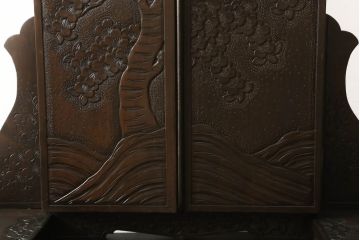 和製ビンテージ　軽井沢彫り　品のある佇まいが魅力的なドレッサー(鏡台、ミラー、ヴィンテージ)(R-057879)