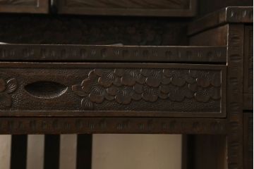 和製ビンテージ　軽井沢彫り　品のある佇まいが魅力的なドレッサー(鏡台、ミラー、ヴィンテージ)(R-057879)