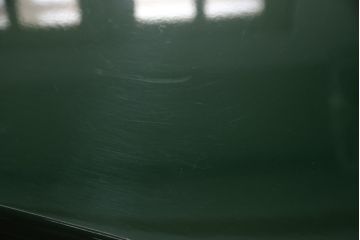 中古　美品　展示品　希少デザイン!　総漆塗り　和モダンな雰囲気と鮮やかな緑色が素敵なサイドボード(定価約80万円)(収納棚、戸棚、リビングボード)(R-057883)