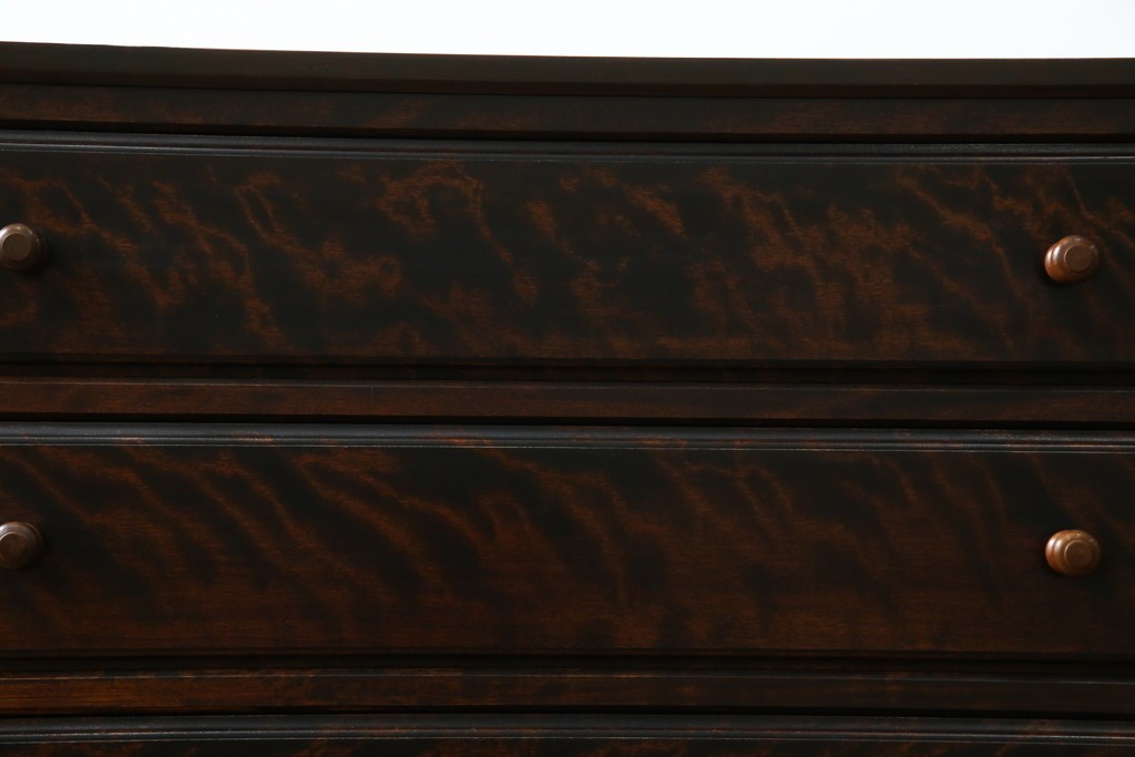 中古　美品　松本民芸家具　当店リメイク　シックな佇まいが魅力!落ち着きのある空間づくりにおすすめのローチェスト　(R-057893)