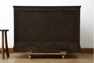 中古　美品　松本民芸家具　当店リメイク　シックな佇まいが魅力!落ち着きのある空間づくりにおすすめのローチェスト　(R-057893)