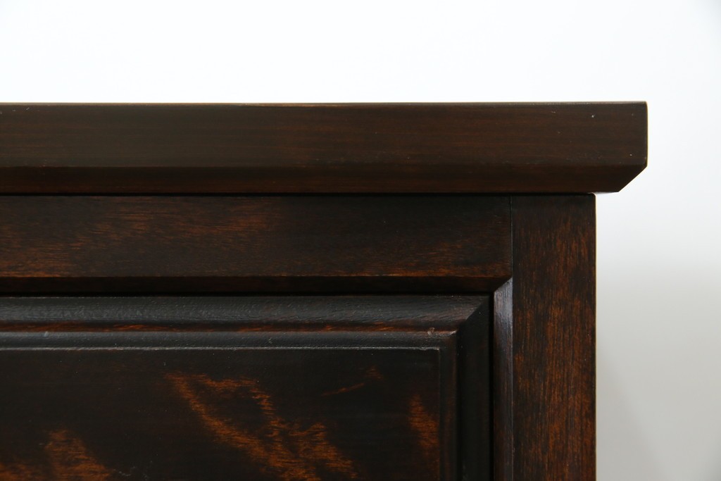 中古　美品　松本民芸家具　当店リメイク　シックな佇まいが魅力!落ち着きのある空間づくりにおすすめのローチェスト　(R-057893)