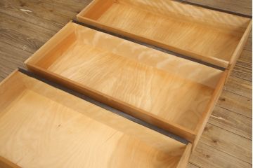 中古　美品　松本民芸家具　当店リメイク　シックな佇まいが魅力!落ち着きのある空間づくりにおすすめのローチェスト(ローボード、サイドチェスト、引き出し)(R-057893)