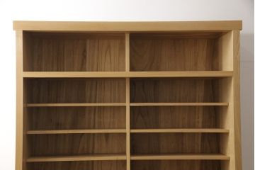 中古　極美品　タモ材　上質な和の空間づくりにおすすめ! 品を感じる重ね水屋箪笥(収納棚、キャビネット、食器棚、戸棚)(R-057894)