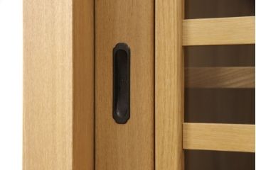 中古　極美品　タモ材　上質な和の空間づくりにおすすめ! 品を感じる水屋箪笥サイドボード(収納棚、キャビネット、食器棚、戸棚)(R-057895)
