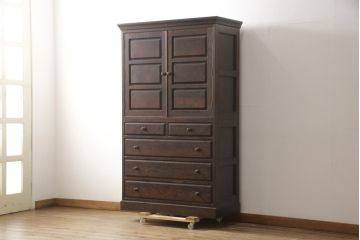 中古　美品　松本民芸家具　A型和タンス　衣装盆付き!　落ち着いた品のある和タンス(定価約68万円)(チェスト、引き出し、洋服タンス、着物箪笥)(R-057897)