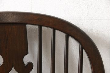 中古　美品　松本民芸家具　#44A型　洋風のクラシカルなデザインが美しいウィンザーチェア(定価約18万円)(アームチェア、椅子、イス、ウインザーチェア)(R-057900)