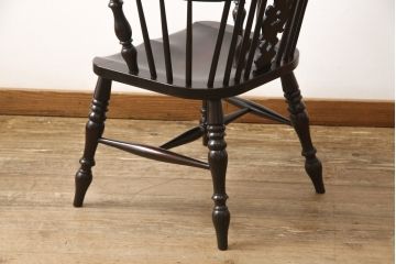 中古　美品　松本民芸家具　#44A型　洋風のクラシカルなデザインが美しいウィンザーチェア(定価約18万円)(アームチェア、椅子、イス、ウインザーチェア)(R-057900)