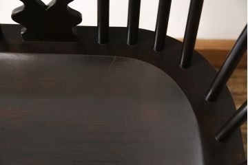 中古　美品　松本民芸家具　#44A型　洋風のクラシカルなデザインが美しいウィンザーチェア(定価約18万円)(アームチェア、椅子、イス、ウインザーチェア)(R-057901)