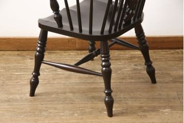 中古　美品　松本民芸家具　#44A型　洋風のクラシカルなデザインが美しいウィンザーチェア(定価約18万円)(アームチェア、椅子、イス、ウインザーチェア)(R-057901)