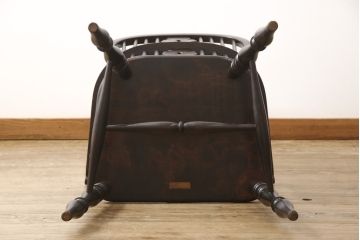 中古　美品　松本民芸家具　#44A型　洋風のクラシカルなデザインが美しいウィンザーチェア(定価約18万円)(アームチェア、椅子、イス、ウインザーチェア)(R-057901)