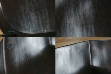 中古　北海道民芸家具　クラシカルな雰囲気を醸し出すダイニングチェア2脚セット　(R-057902)