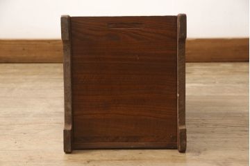 和製アンティーク　高級品　希少!　総桐材　総漆塗り　ちょっとした飾り台にも使えそうな踏み台(ステップ、飾り台、花台)(R-057914)