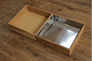 中古　民芸家具　和の空間づくりに取り入れたいシンプルな置き水屋(置水屋、茶水屋、戸棚、茶棚、収納棚)(R-057918)