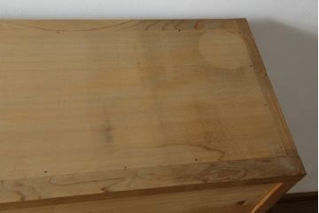 中古　民芸家具　和の空間づくりに取り入れたいシンプルな置き水屋(置水屋、茶水屋、戸棚、茶棚、収納棚)(R-057918)