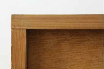 中古　民芸家具　和の空間づくりに取り入れたいシンプルな置き水屋(置水屋、茶水屋、戸棚、茶棚、収納棚)(R-057918)