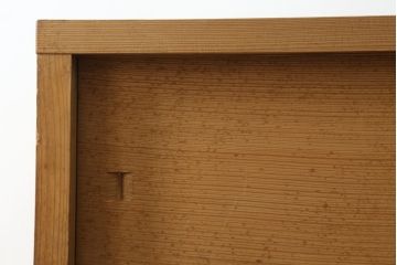 中古　民芸家具　和の空間づくりに取り入れたいシンプルな置き水屋(置水屋、茶水屋、戸棚、茶棚、収納棚)(R-057918)