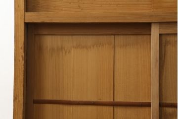 中古　民芸家具　和の空間づくりに取り入れたいシンプルな置き水屋(置水屋、茶水屋、戸棚、茶棚、収納棚)(R-057918)