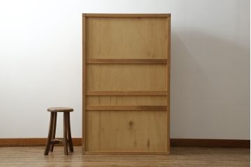 中古　民芸家具　和の空間づくりに取り入れたいシンプルな置き水屋(置水屋、茶水屋、戸棚、茶棚、収納棚)(R-057918)