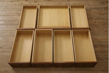 中古　美品　DREXEL HERITAGE(ドレクセルヘリテイジ)　Triune(トライユン)　レザートップが格好いいマホガニー材製のデスク(定価約75万円)(両袖机、在宅ワーク、在宅用ワークデスク)(R-057924)