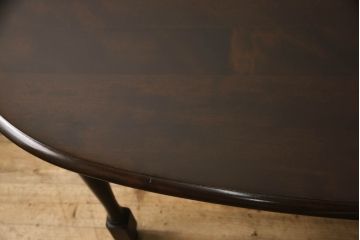中古　美品　北海道民芸家具　希少な絶版品!　#475　深みのある色合いが美しいダイニングテーブル(食卓、オーバルテーブル、楕円)(R-057925)