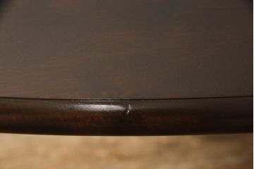 中古　美品　北海道民芸家具　希少な絶版品!　#475　深みのある色合いが美しいダイニングテーブル(食卓、オーバルテーブル、楕円)(R-057925)