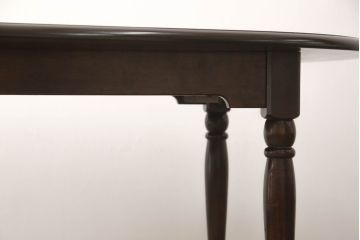 中古　美品　北海道民芸家具　希少な絶版品!　#475　深みのある色合いが美しいダイニングテーブル(食卓、オーバルテーブル、楕円)(R-057925)