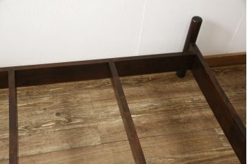 中古　美品　松本民芸家具　激レア!　シックな佇まいが魅力的な特注品のベッドフレーム(シングル)(R-057926)