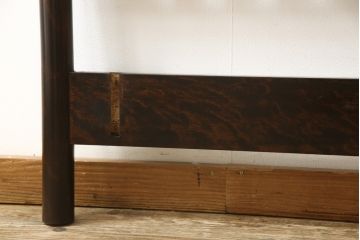 中古　美品　松本民芸家具　激レア!　シックな佇まいが魅力的な特注品のベッドフレーム(シングル)(R-057926)