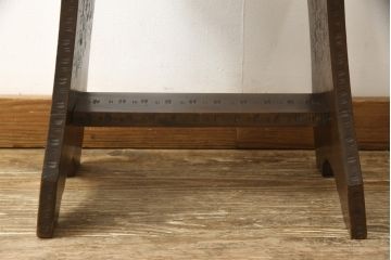 和製ビンテージ　軽井沢彫り　ちょっとした飾り台にもなりそうなスツール(椅子、チェア、ヴィンテージ)(R-057928)