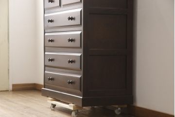 中古　美品　北海道民芸家具　HM533　和洋どちらのインテリアにも合わせやすいチェスト(定価約25万円)(収納タンス、整理箪笥、引き出し)(R-057931)