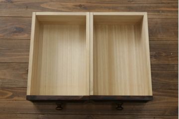 中古　北海道民芸家具　木のあたたかみを感じるサイドボード(収納棚、リビングボード、キャビネット)(R-057934)