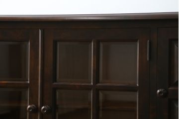 中古　北海道民芸家具　木のあたたかみを感じるサイドボード(収納棚、リビングボード、キャビネット)(R-057934)