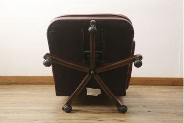 中古　美品　アメリカ高級家具　ハンコックアンドムーア(Hancock & Moore)　クラシカルで品のある本革レザーデスクチェア(定価約60万円)(アームチェア、一人掛けソファ、椅子、イス)(R-057937)